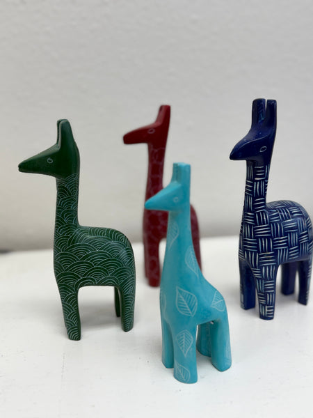 Soapstone Giraffe: Handcarved Miniature Sculpture