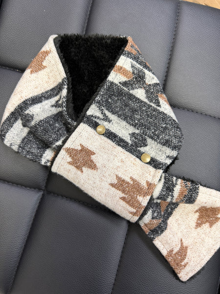 The Traveller Pull-Through Snap Button  Wrap Scarf