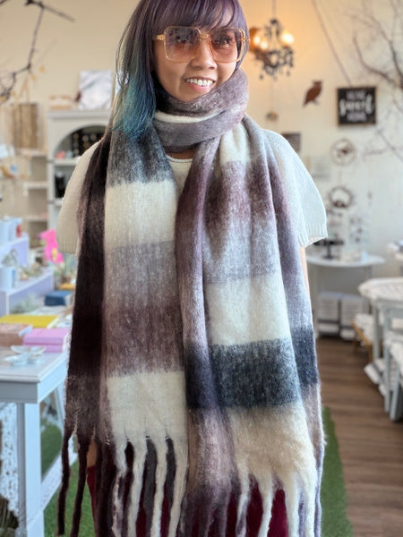 Zoe Plaid Blanket Scarf