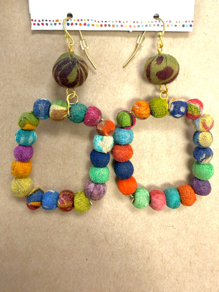 One of a Kind Kanthee Dangle Square Earrings