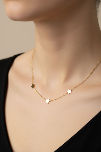Gold Star Charms Necklace