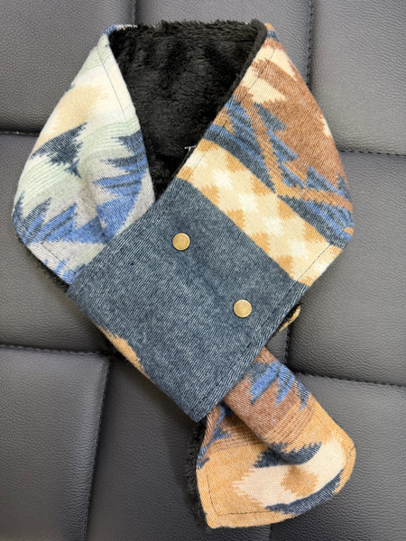 The Traveller Pull-Through Snap Button  Wrap Scarf