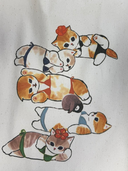 Handmade Mofusand Cats Canvas Tote