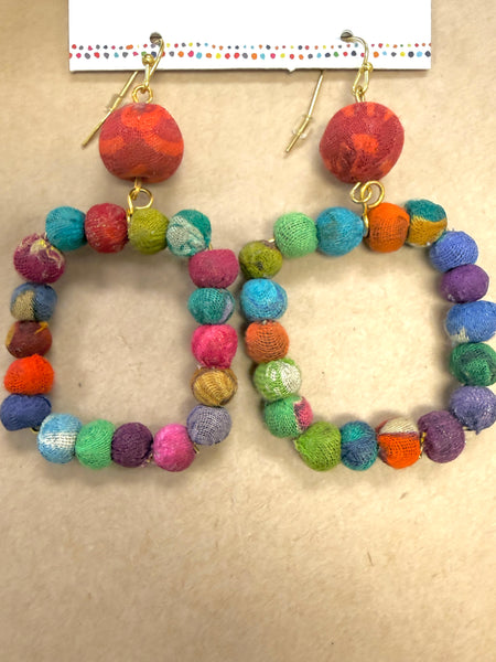 One of a Kind Kanthee Dangle Square Earrings