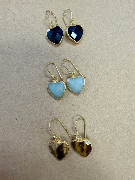 Handmade Heart Drop Earrings Handmade In USA