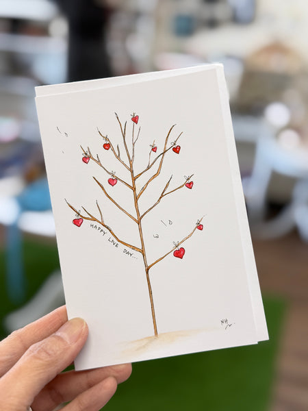 Handmade Watercolor Greeting Card By Nina Hand