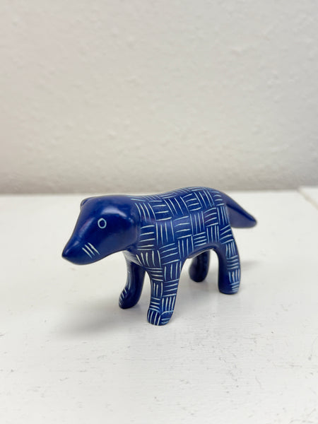 Handmade Soapstone Dogs /Hand Carved Miniature Figurines/Sculptures
