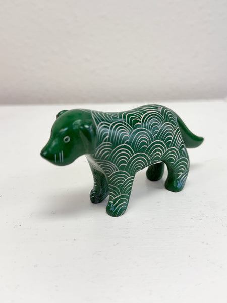 Handmade Soapstone Dogs /Hand Carved Miniature Figurines/Sculptures