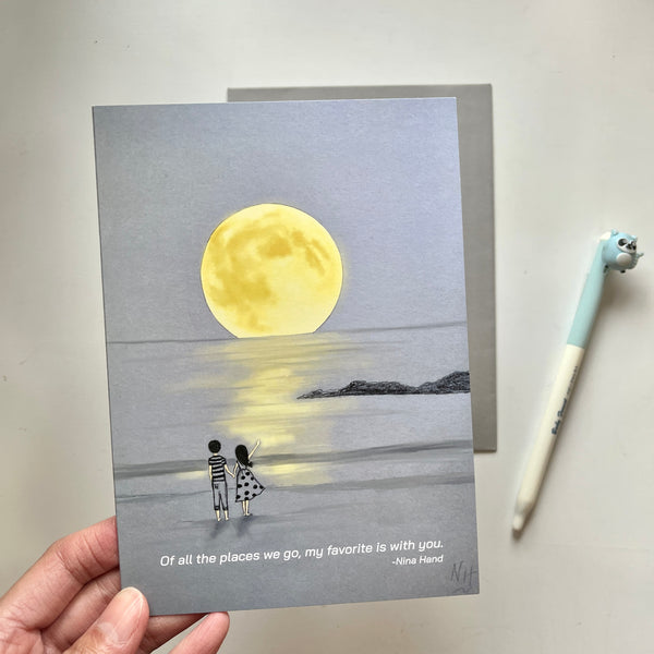 Fly Me To The Moon Greeting Card
