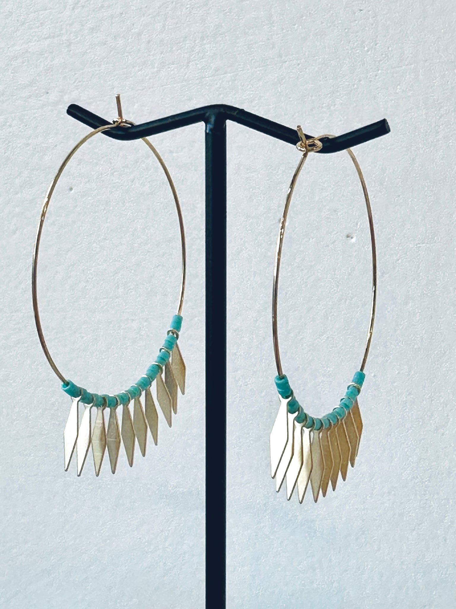 Sunset Gold Hoop Earrings Made in USA