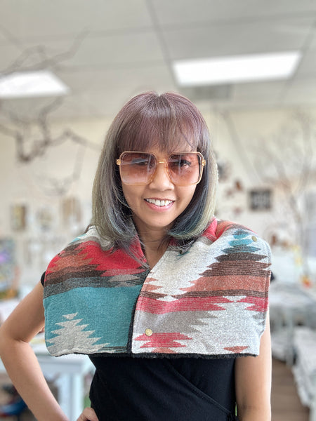 The Traveller Button Snap Wrap Scarf