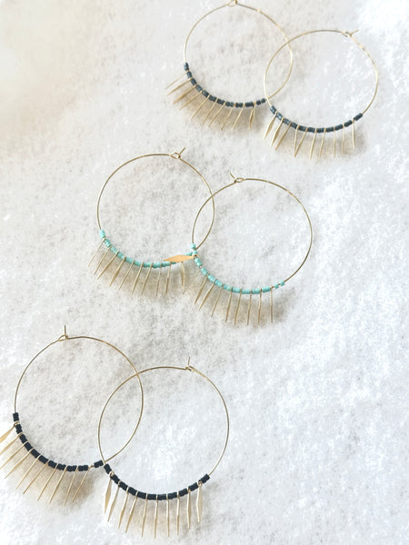 Sunset Gold Hoop Earrings Made in USA