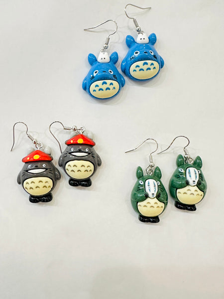 Cute Totoro and Friend Dangle Earrings