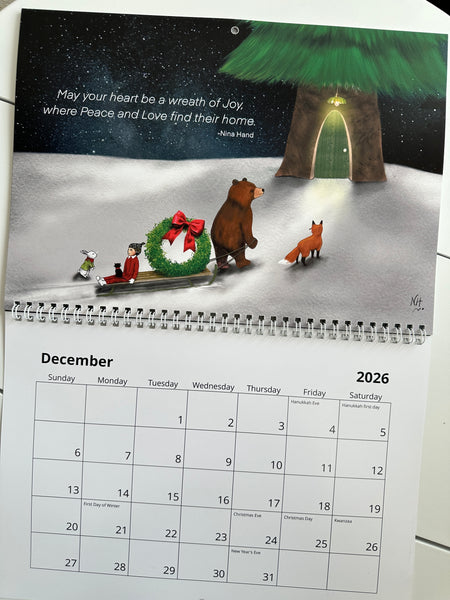 MomentsHaveYou 2026 Whimsical Wall Calendar
