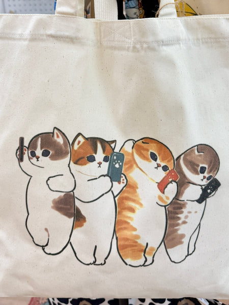 Handmade Mofusand Cats Canvas Tote