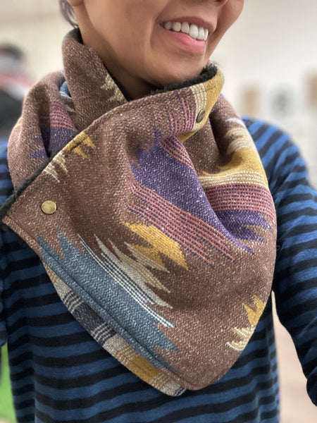 The Traveller Button Snap Wrap Scarf