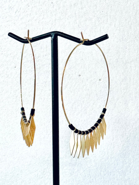 Sunset Gold Hoop Earrings Made in USA