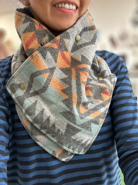 The Traveller Button Snap Wrap Scarf