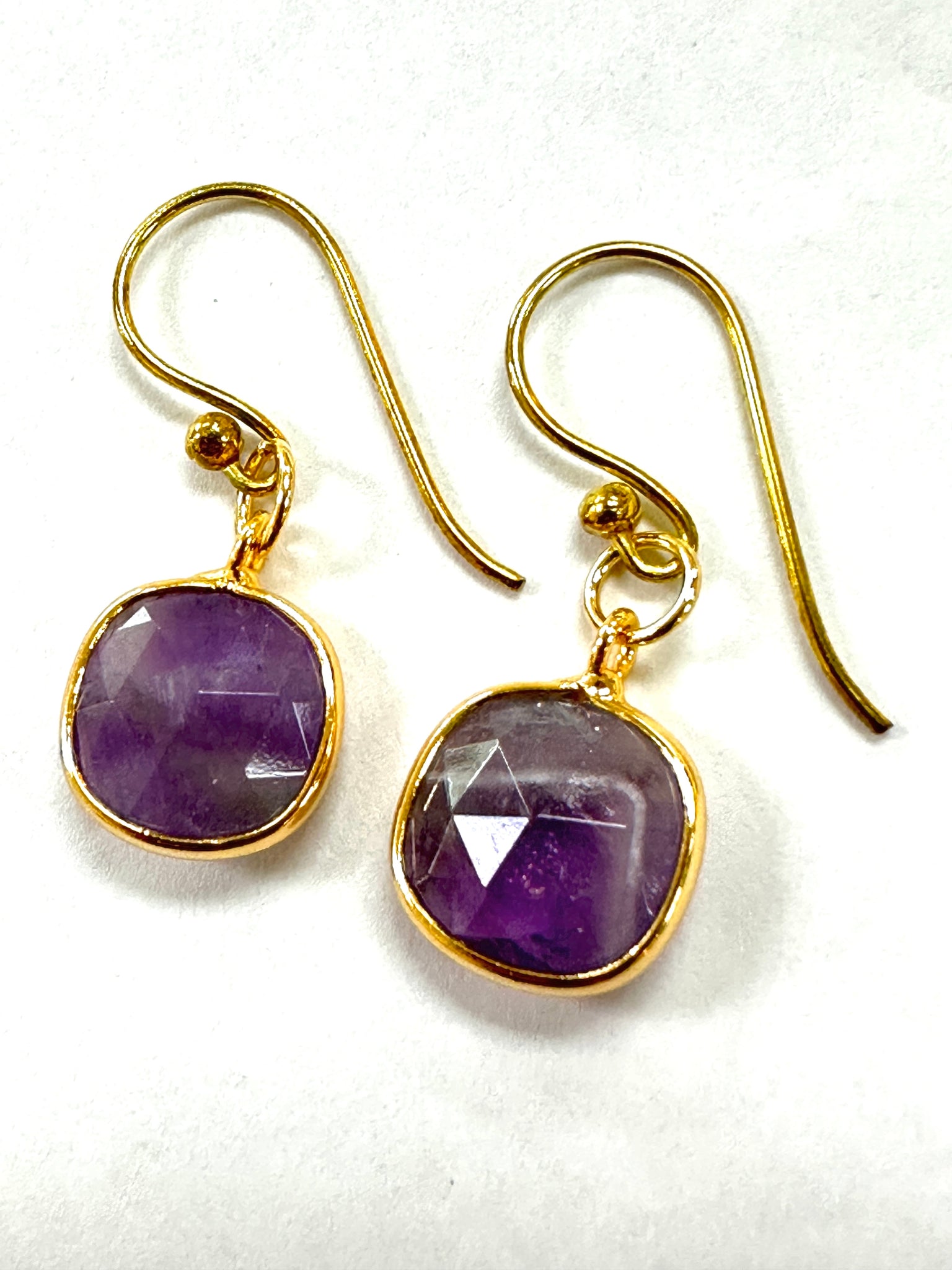 Tike Earrings: Hand-Wired Classic Faceted Semi-Precious Stone Drop Earrings