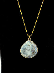 Rain Necklace: Handmade Strone on Long Necklace