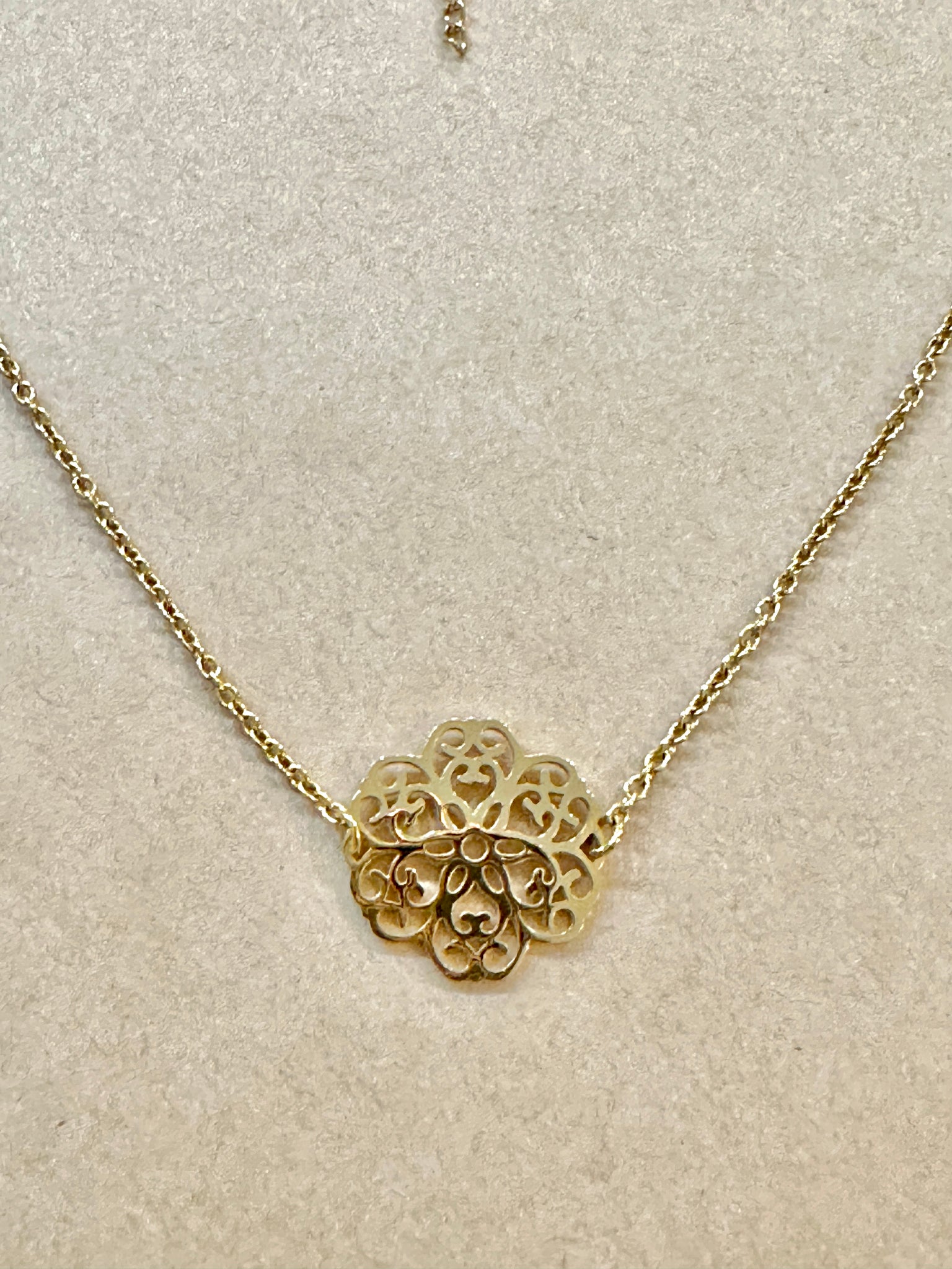 Modern Blossom Gold Flower Charm Necklace