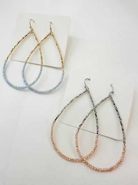 Large Teardrop Hoop Earrings