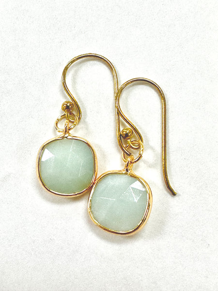 Tike Earrings: Hand-Wired Classic Faceted Semi-Precious Stone Drop Earrings