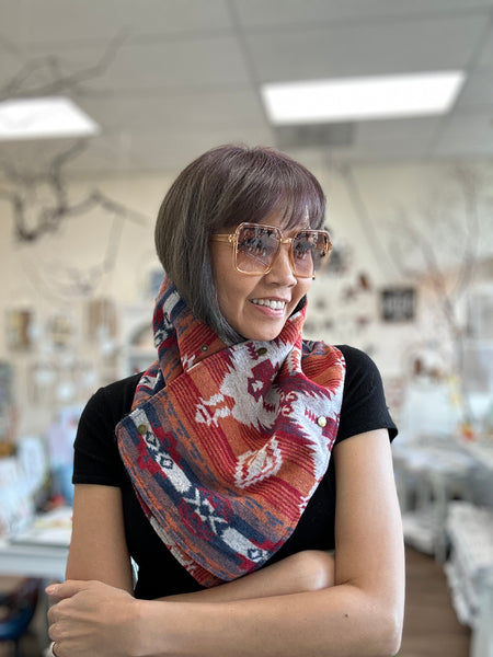 The Traveller Button Snap Wrap Scarf
