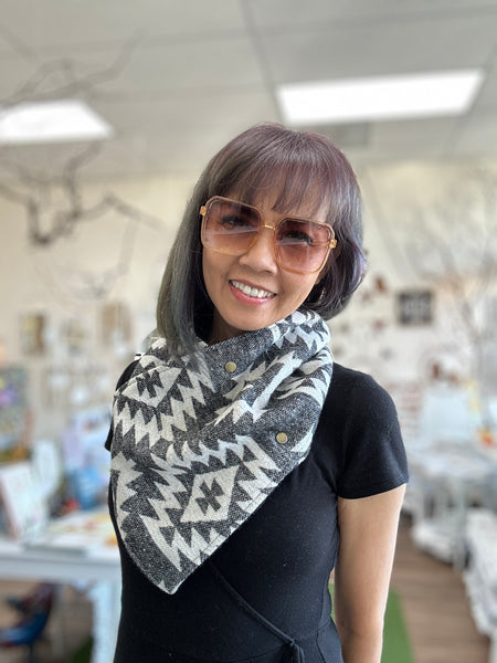 The Traveller Button Snap Wrap Scarf