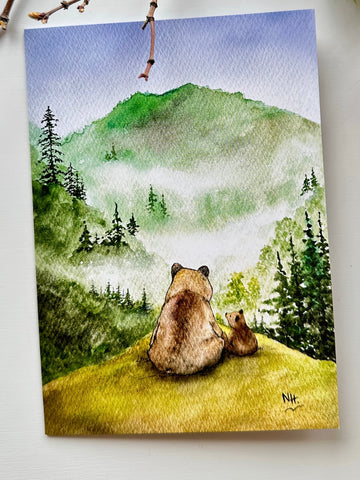You and I  ...Bears Illustration Wall Art size 11”x14”