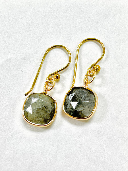 Tike Earrings: Hand-Wired Classic Faceted Semi-Precious Stone Drop Earrings