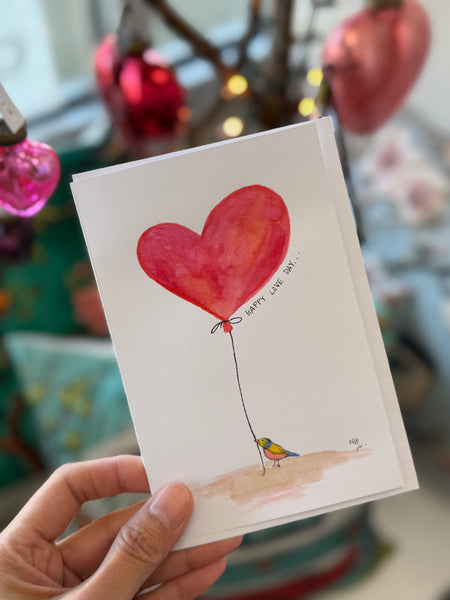 Handmade Watercolor Greeting Card By Nina Hand