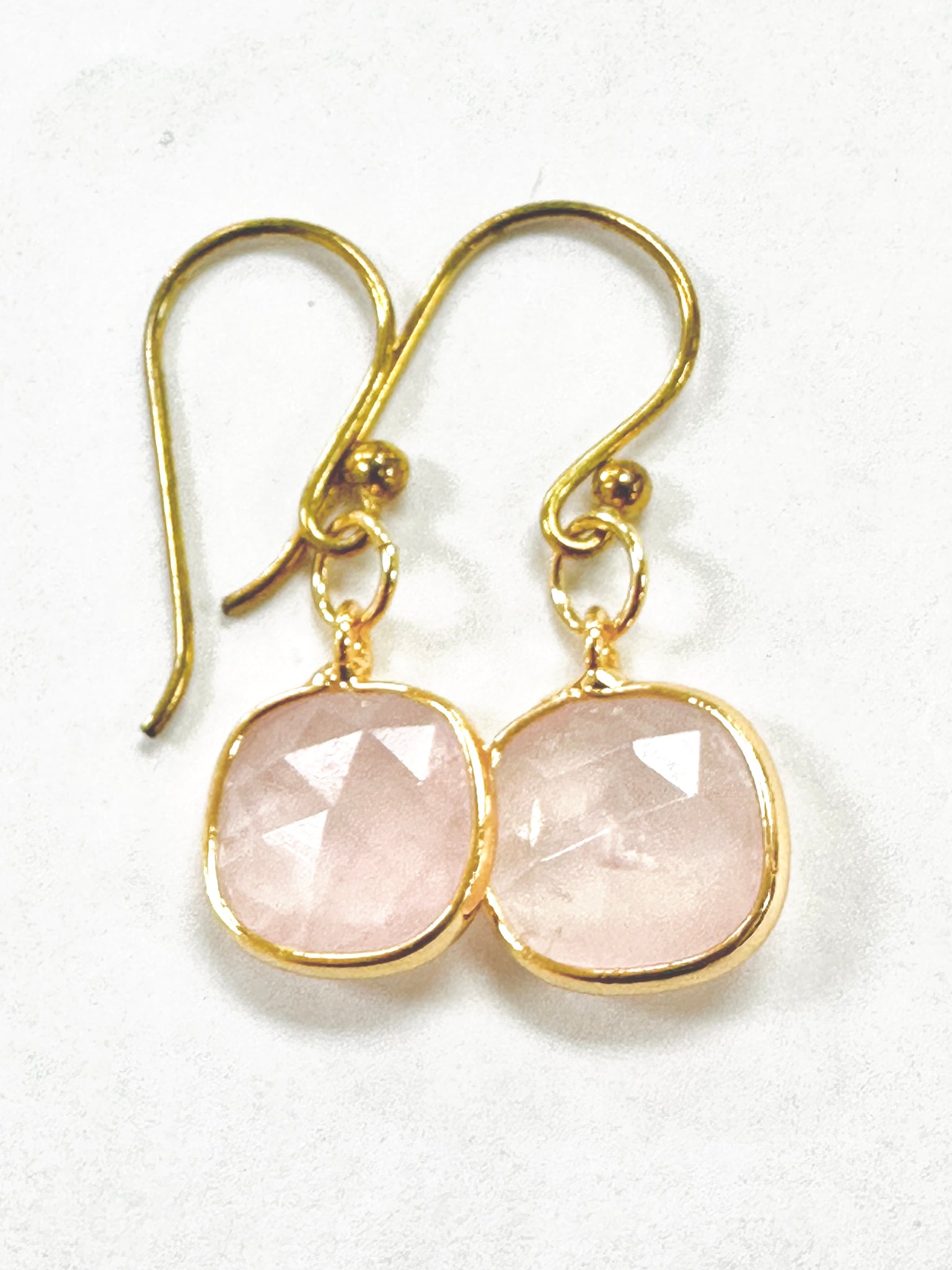 Tike Earrings: Hand-Wired Classic Faceted Semi-Precious Stone Drop Earrings