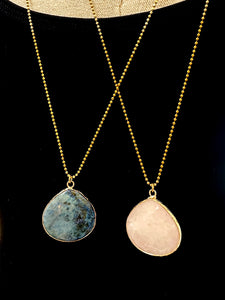 Rain Necklace: Handmade Strone on Long Necklace