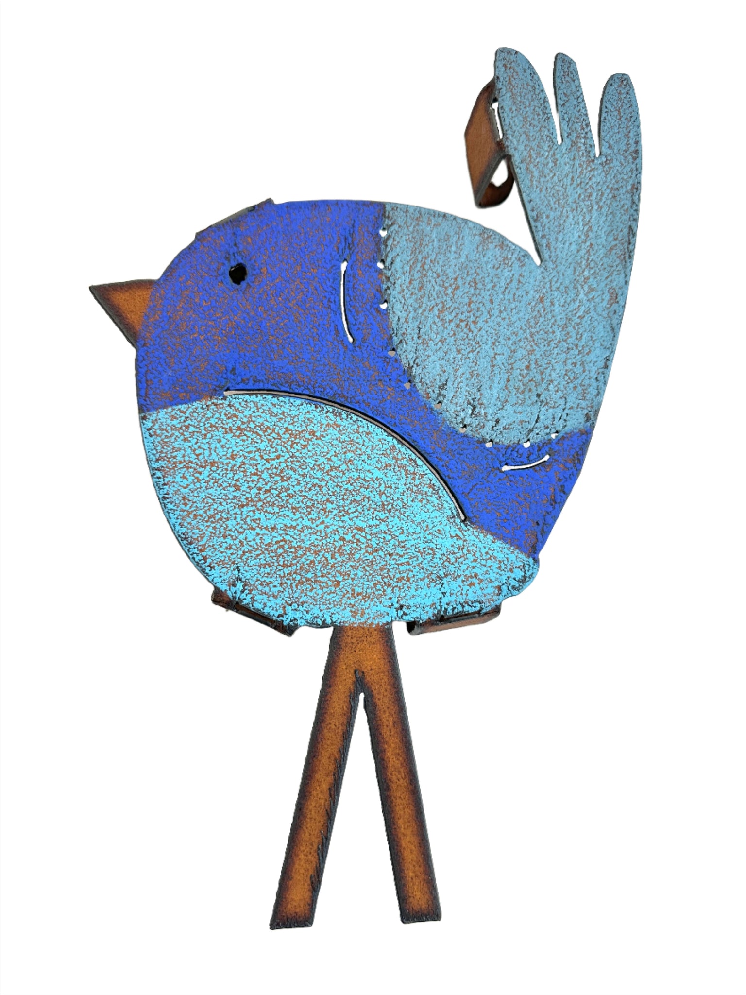 Hand Painted Large Whimsical Cute Bird Wall Art