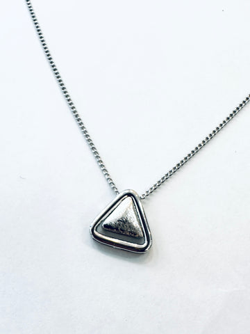The Double Triangle 925 Sterling Silver Necklace
