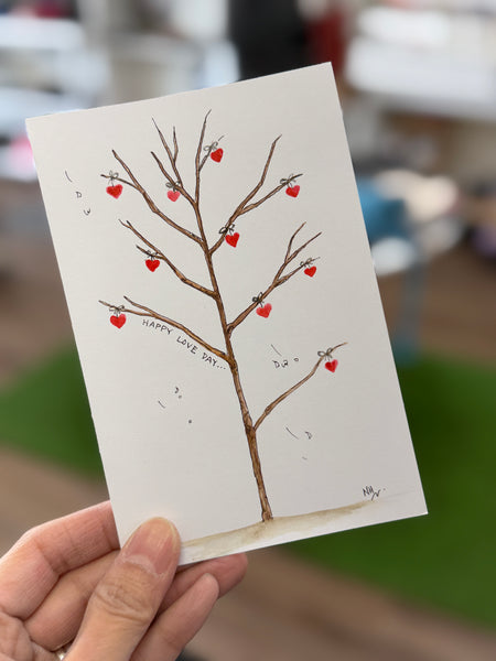 Handmade Watercolor Greeting Card By Nina Hand