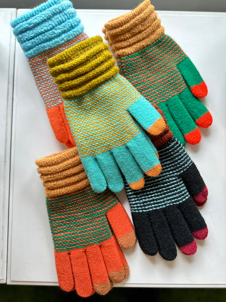 Colorful Multi Color Smart Touch Gloves