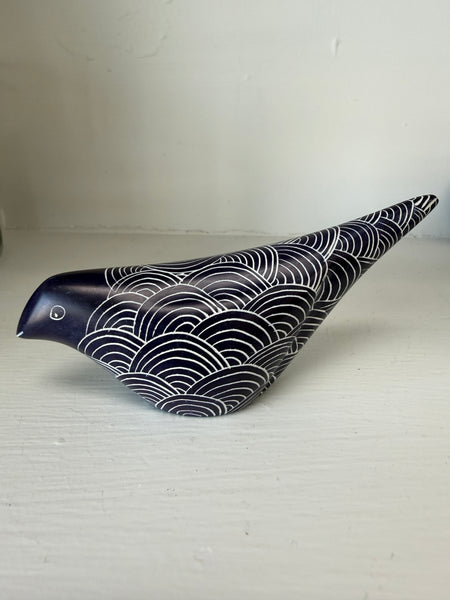 Hand Carved Soapstone Bird... Paperweight / Hand-Carved Miniature Figurine / Sculpture