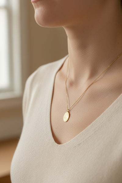 Small Edge Butterfly Gold Charm Necklace