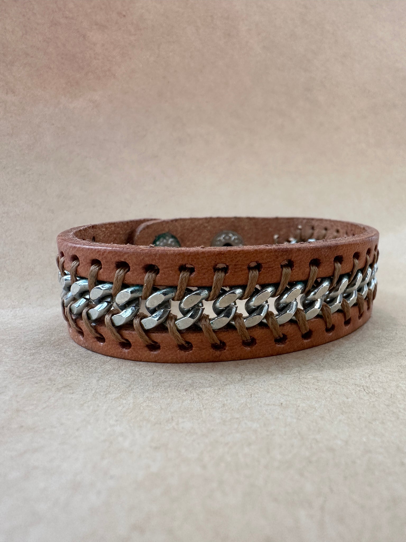 Handmade Chain Leather Bracelet
