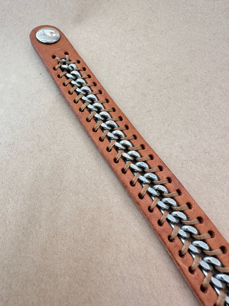 Handmade Chain Leather Bracelet