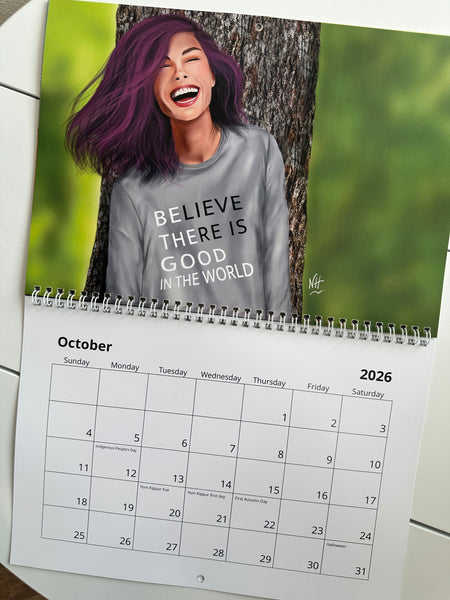 MomentsHaveYou 2026 Whimsical Wall Calendar