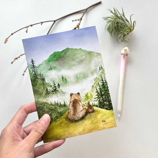 You and I...Bears Illustration Greeting Card
