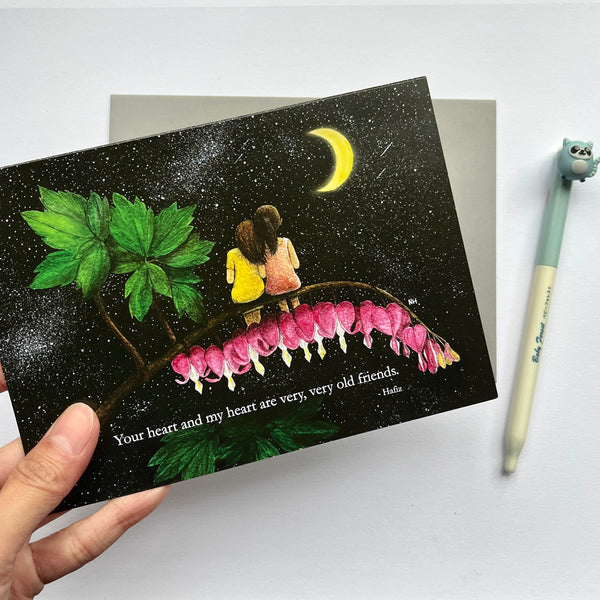 Old Friends Whimsical and Sentimental Greeting Card