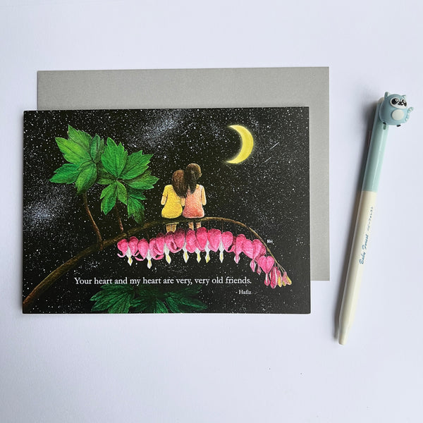 Old Friends Whimsical and Sentimental Greeting Card