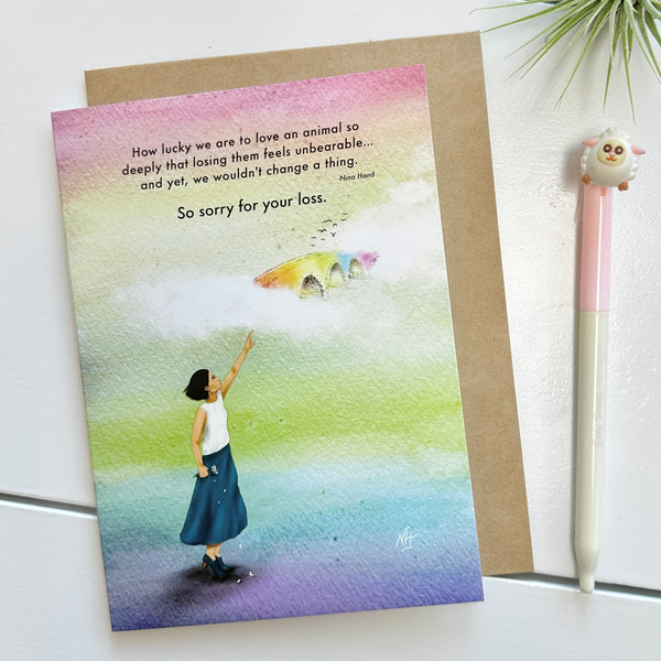 Rainbow Bridge : Pet Sympathy Greeting Card