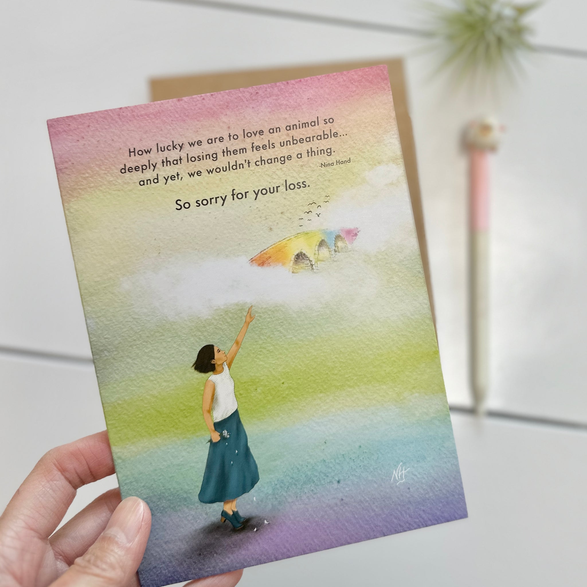 Rainbow Bridge : Pet Sympathy Greeting Card