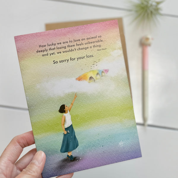 Rainbow Bridge : Pet Sympathy Greeting Card