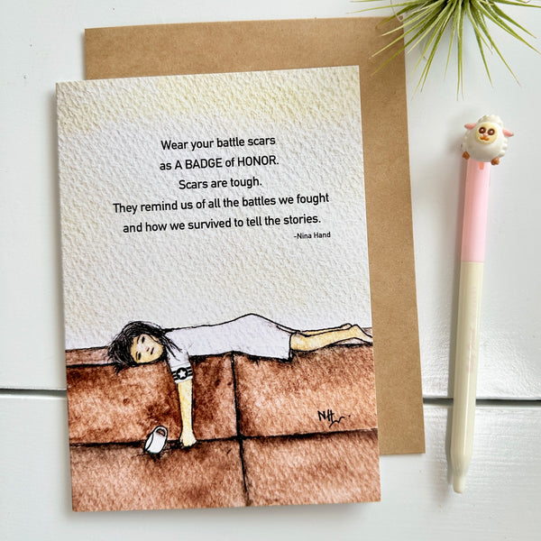 Battle Scars Greeting Card